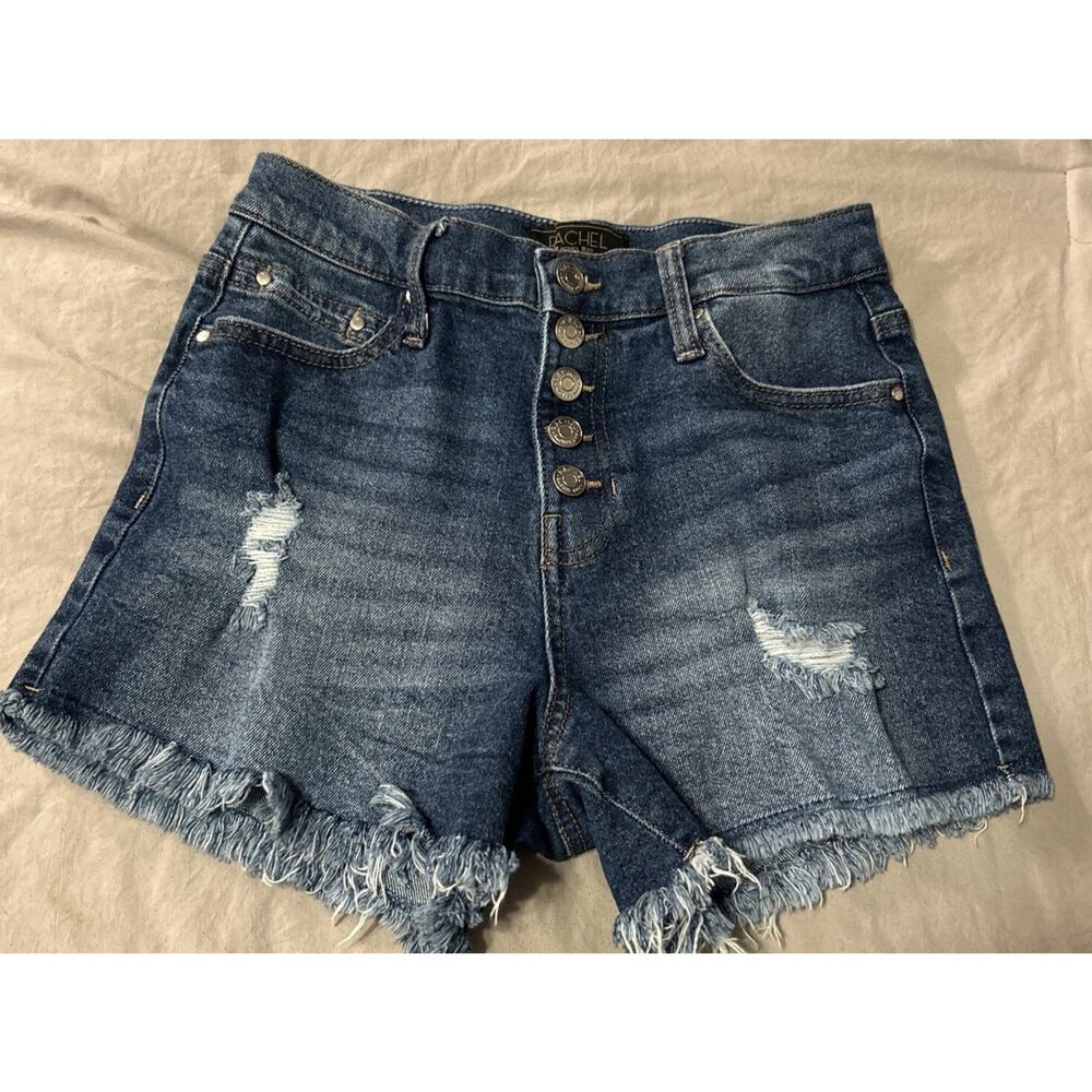 Rachel Roy Womens Jean Shorts Sz 6/28 Denim Raw Hem Button Fly Closet Basic
